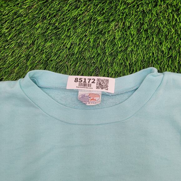 Vintage 80s Bunny Skiing Sweatshirt Womens XL 22x22 Boxy USA - Picture 13 of 15